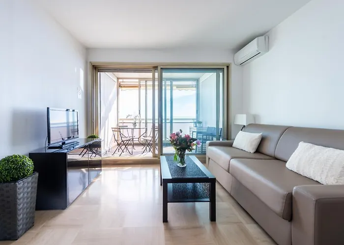 Sea Front - Panoramic Sea View Studio With Terrace Nice